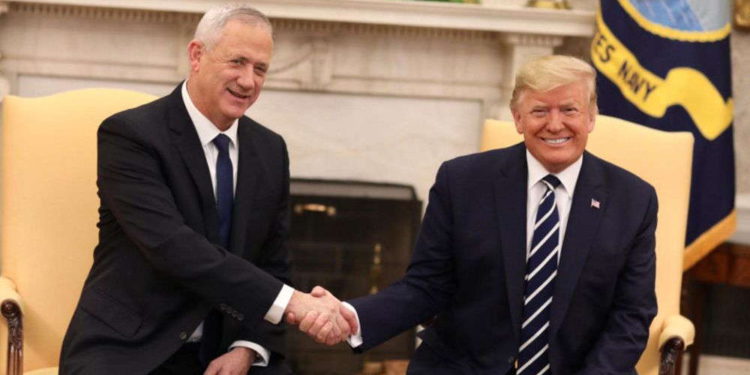 Gantz: El plan de paz de Trump se aplicará cuando Israel tenga un gobierno “estable”