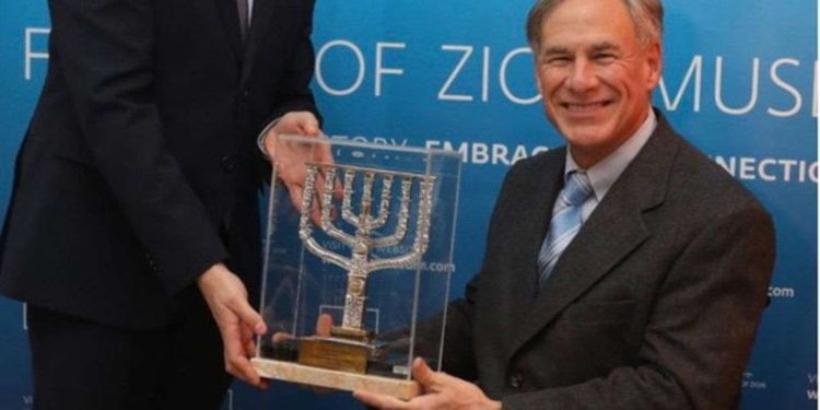 Gobernador de Texas recibe el “Premio Amigos de Sión” por su apoyo a Israel