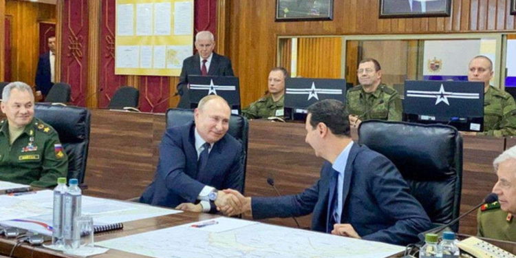 Putin se reúne con Assad en Damasco