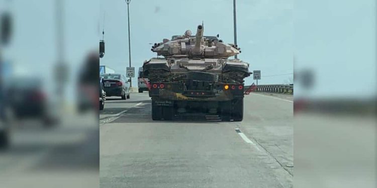 Un tanque T-90 de Rusia fue visto en los EE. UU.