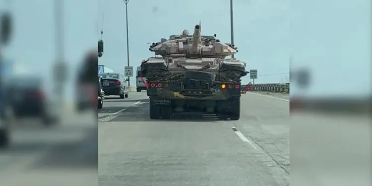 Un tanque T-90 de Rusia fue visto en los EE. UU.