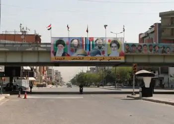 Manifestantes iraquíes derriban carteles iraníes del “Día de Al-Quds”