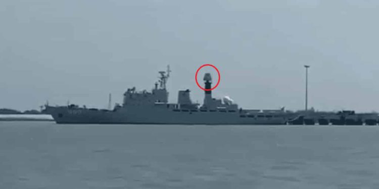 Nuevo radar avistado a bordo del buque de prueba de armas de clase 909A de China