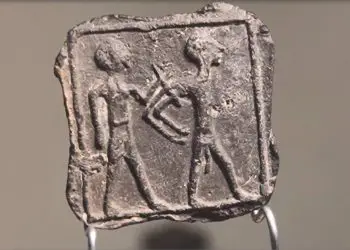 Sello de hace 3.500 años que representa la lucha de poderes hallado cerca de Gaza
