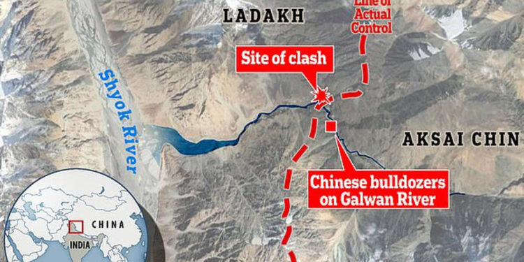 China ha desviado el río Galwan para reclamar más territorio en la frontera con la India