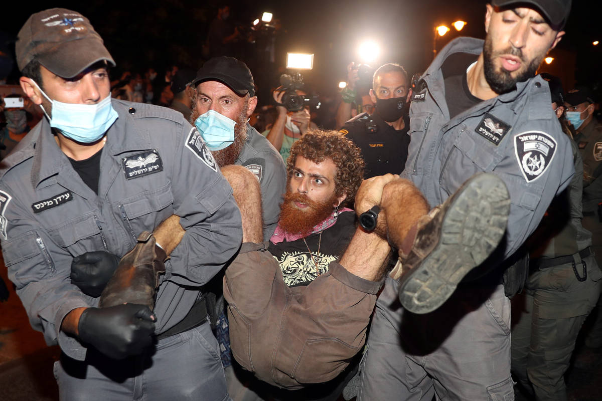 Más de 50 manifestantes detenidos en protesta contra Netanyahu en Jerusaem