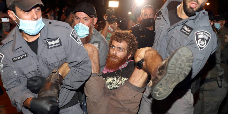 Más de 50 manifestantes detenidos en protesta contra Netanyahu en Jerusaem