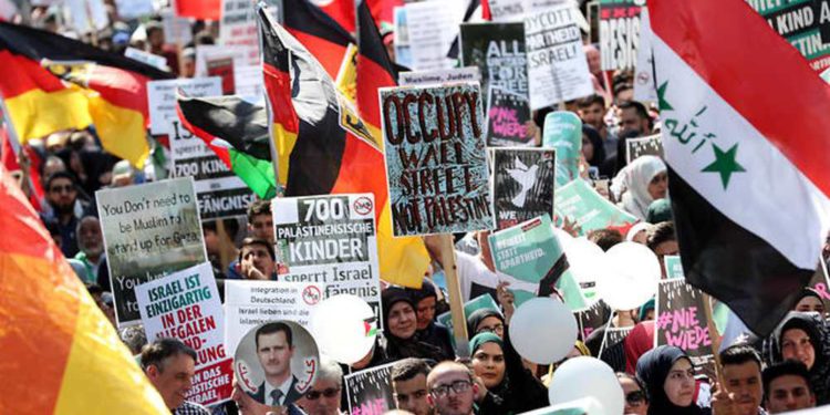 Organizaciones alemanas vinculadas al FPLP protestan contra la soberanía israelí