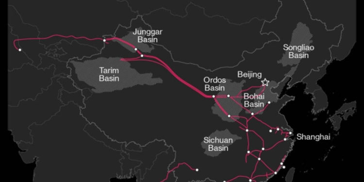 Gigantes del petróleo de China obtienen primas en acuerdo de oleoducto de $56 mil millones