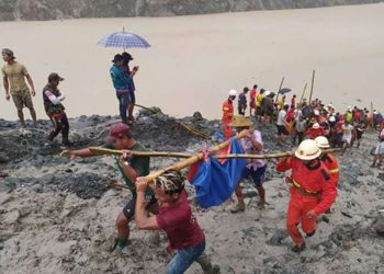Deslizamiento de tierra en Myanmar mata al menos a 123 personas