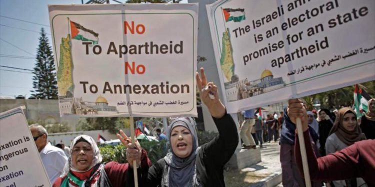Miles asisten a manifestaciones en EE.UU. contra los planes de soberanía de Israel