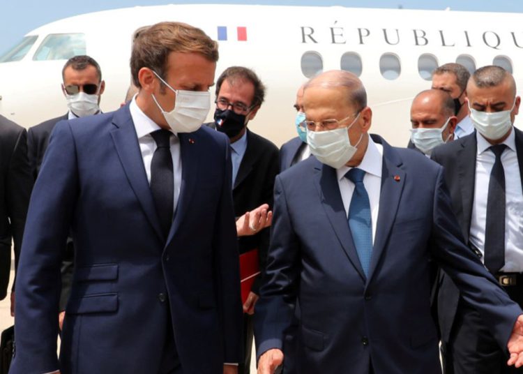 Macron de Francia visita Beirut y ofrece ayuda humanitaria a los libaneses
