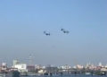 Dos CV-22 de la Fuerza Aérea de EE.UU. sobrevuelan a baja altura sobre Kiev