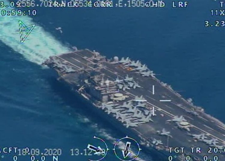 Irán voló dron de vigilancia sobre portaaviones de EE.UU. cerca del Golfo Pérsico