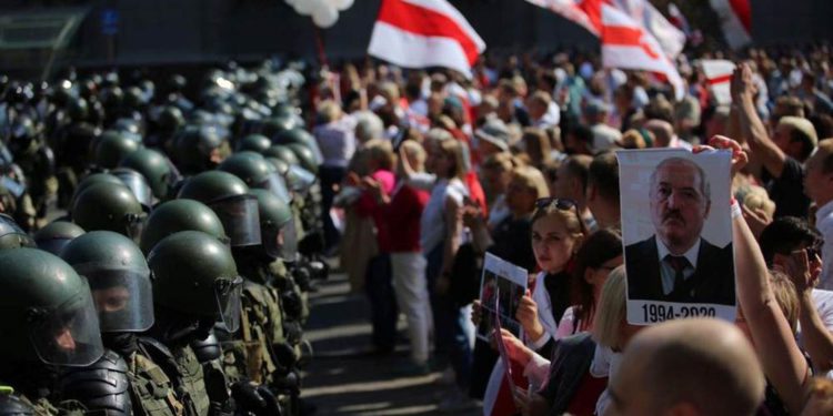 Protestas contra dictador pro-Rusia en Bielorrusia