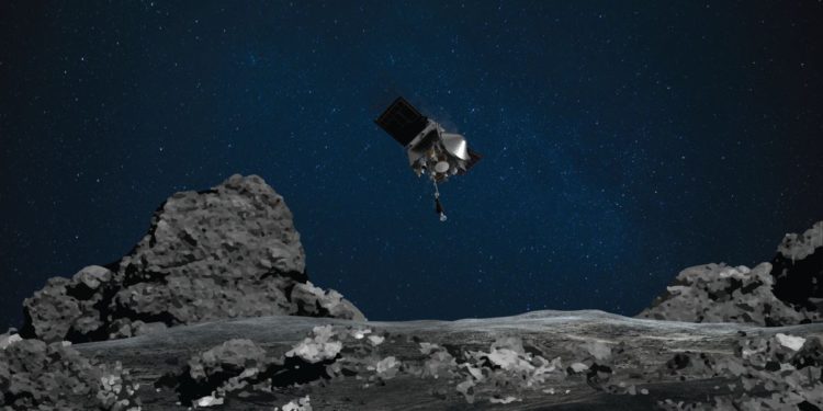 Nave de la NASA toma una muestra de rocas de un asteroide