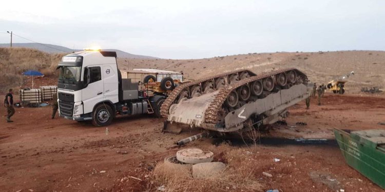 Se volcó un tanque Merkava de Israel en el Valle del Jordán