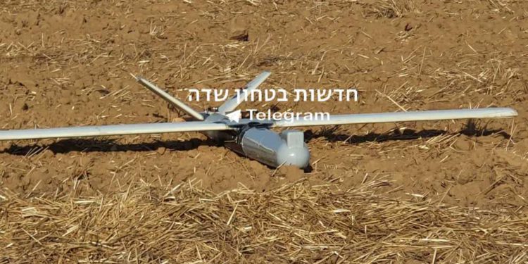 Un dron enviado desde Gaza cayó en el sur de Israel