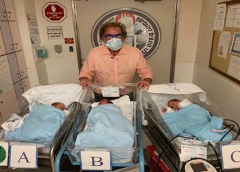 Trillizos idénticos nacidos en el Hospital Hadassah