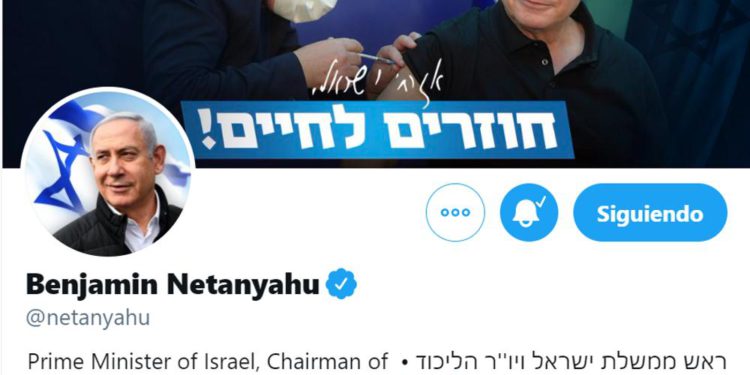 Netanyahu quita foto con Trump de banner en Twitter