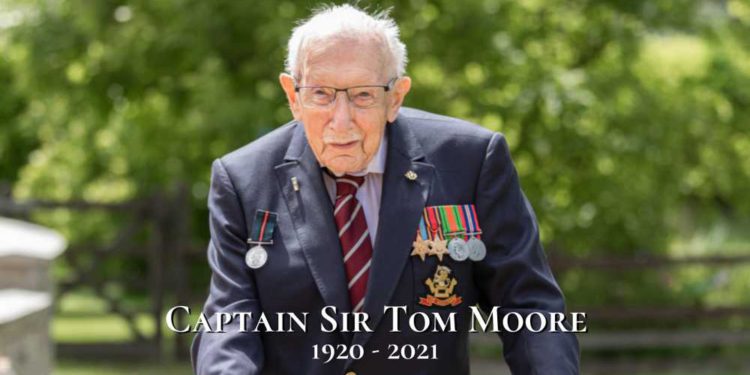 Capitán Sir Tom Moore muere después de dar positivo a Covid-19