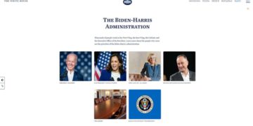 La Casa Blanca pone la "administración Biden-Harris" en su web oficial