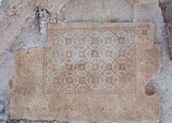 Mosaico colorido de 1600 años de antigüedad desenterrado en Yavne