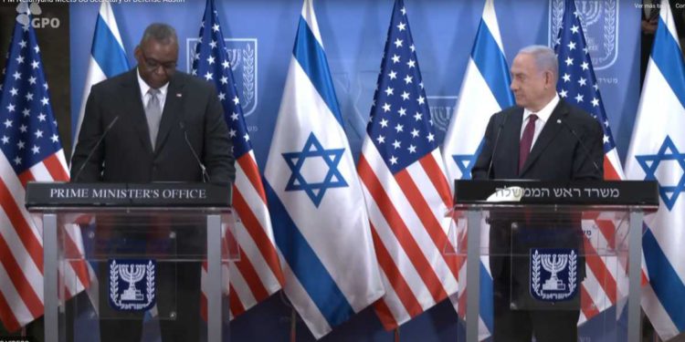 Netanyahu se reúne con el Secretario de Defensa estadounidense Lloyd Austin