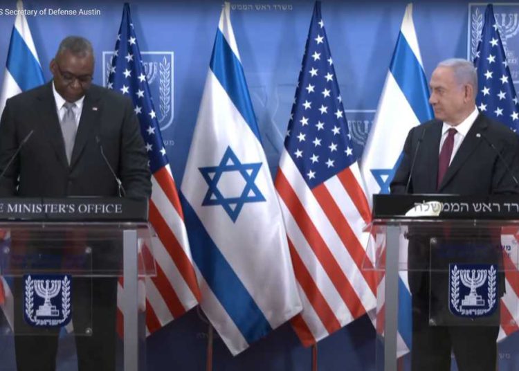 Netanyahu se reúne con el Secretario de Defensa estadounidense Lloyd Austin