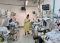 Sala Covid convertida en unidad neonatal antibombas en Israel