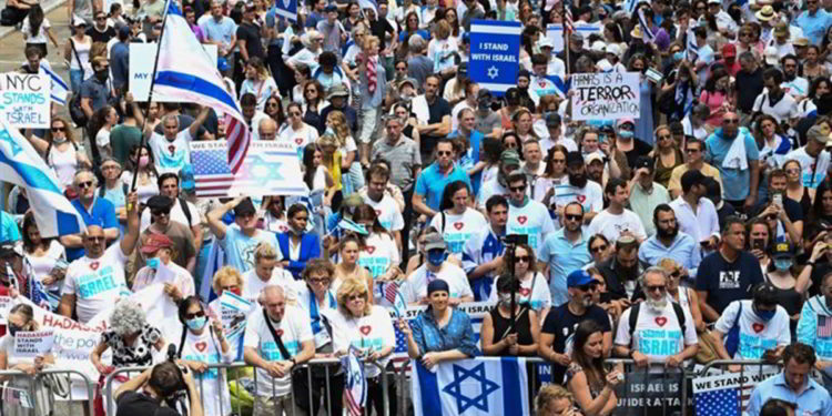 Miles de personas se manifiestan a favor de Israel en EE.UU