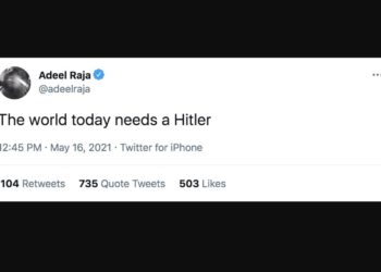 Periodista borra su tuit: "el mundo actual necesita un Hitler"