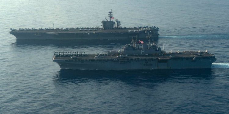 Dos portaaviones estadounidenses apoyan la retirada de tropas de Afganistán
