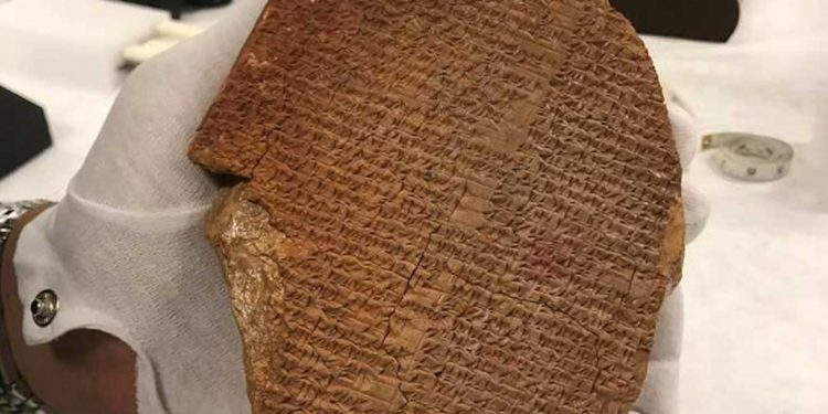 Tablilla de Gilgamesh de 3.500 años de antigüedad sería devuelta de EE. UU. a Irak