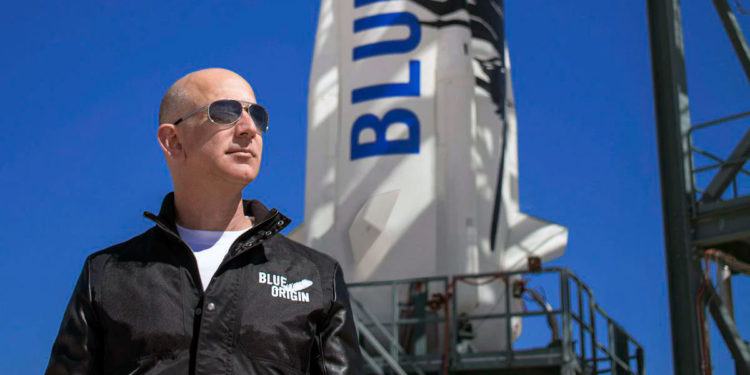 Jeff Bezos, de Amazon, listo para su primer vuelo espacial privado tripulado