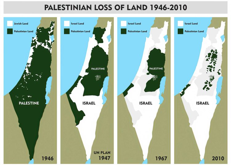 Los mentirosos mapas de la "pérdida de tierra palestina"