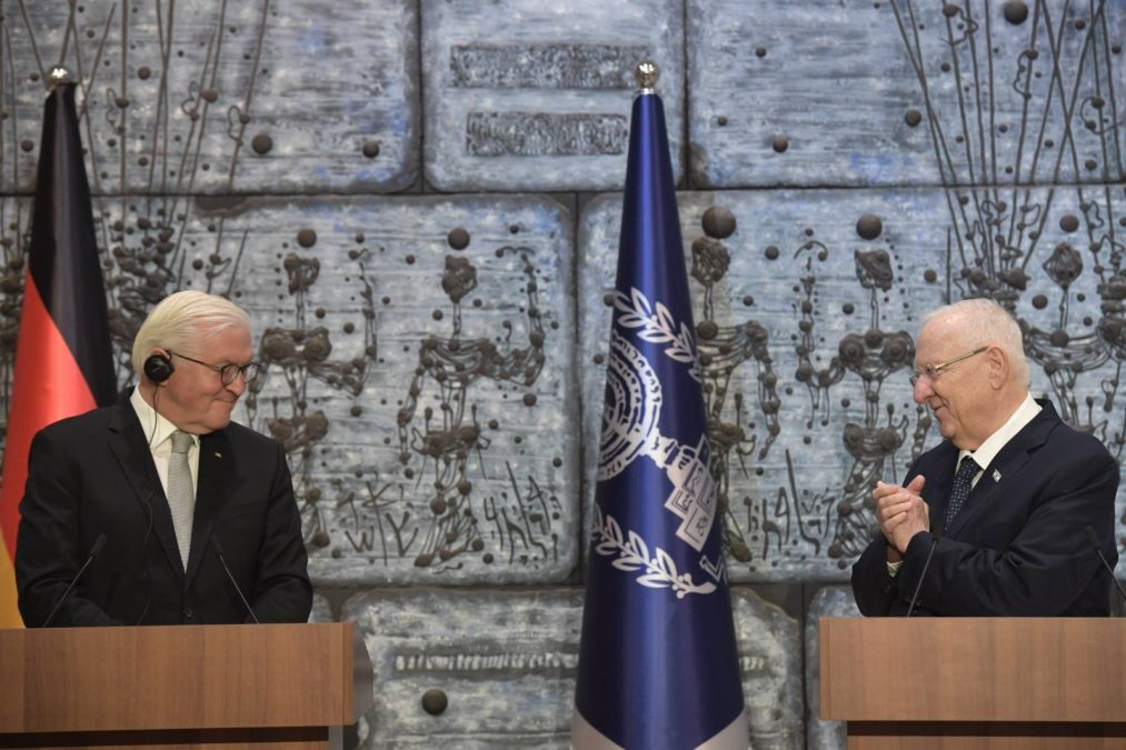 Presidente alemán a Rivlin: Nuestro objetivo es impedir que Irán tenga armas nucleares