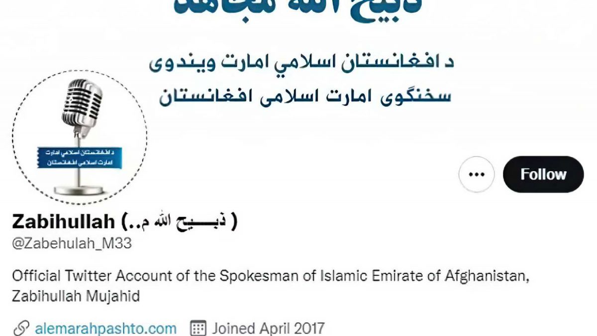 Twitter es criticado por permitir que la cuenta del portavoz talibán permanezca activa