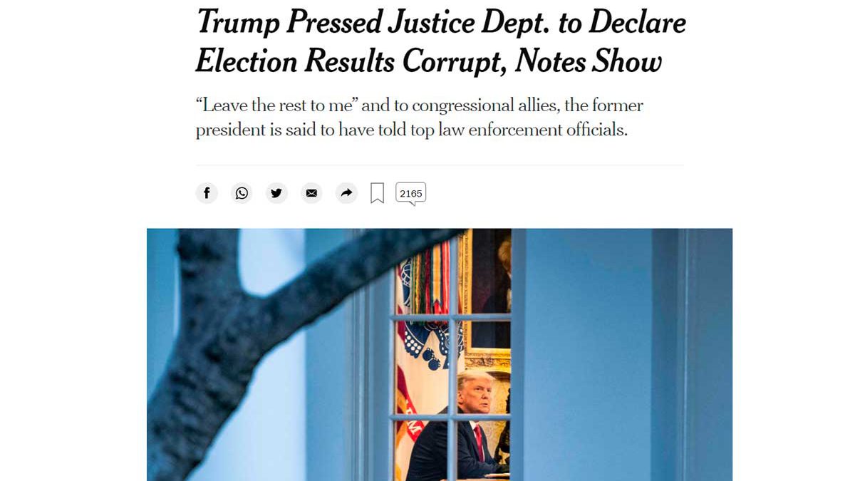 El New York Times vuelve a mentir sobre Trump