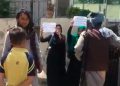 Mujeres afganas protestan en Kabul contra los talibanes