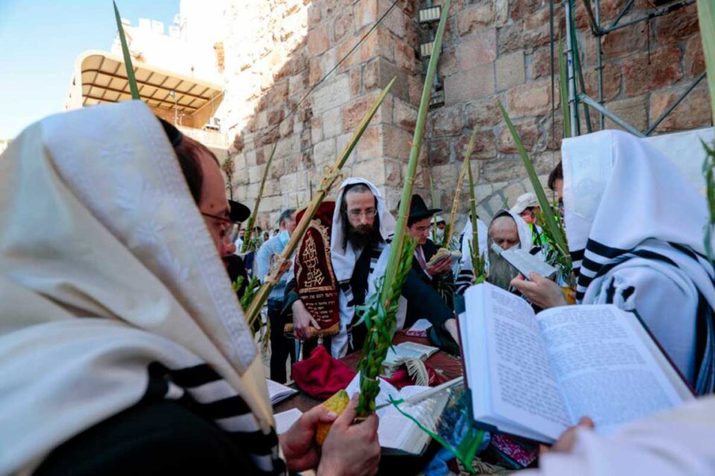 Miles de israelíes se reúnen en el Muro Occidental para la tradicional bendición de Sucot