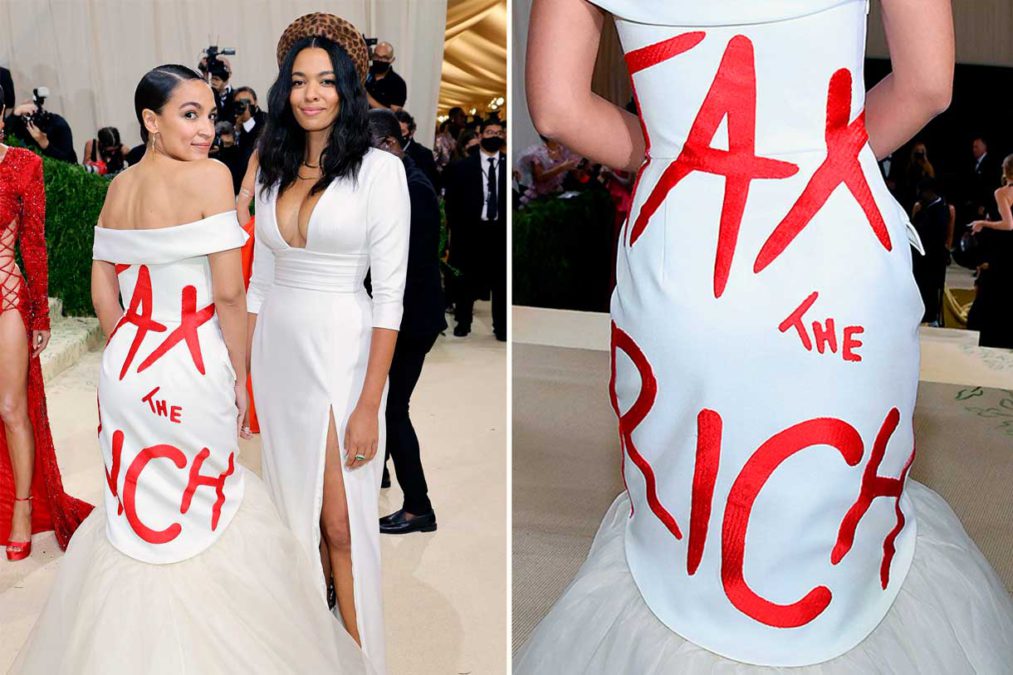 Diseñadora del vestido ‘Tax the Rich’ de AOC, Aurora James, tiene deudas en varios estados