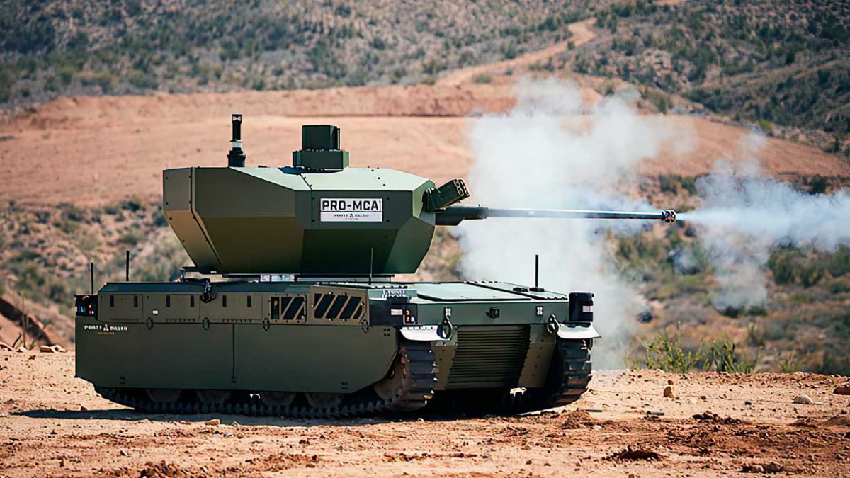Pratt Miller Defense presenta EMAV-MCA con cañón de cadena Bushmaster XM813