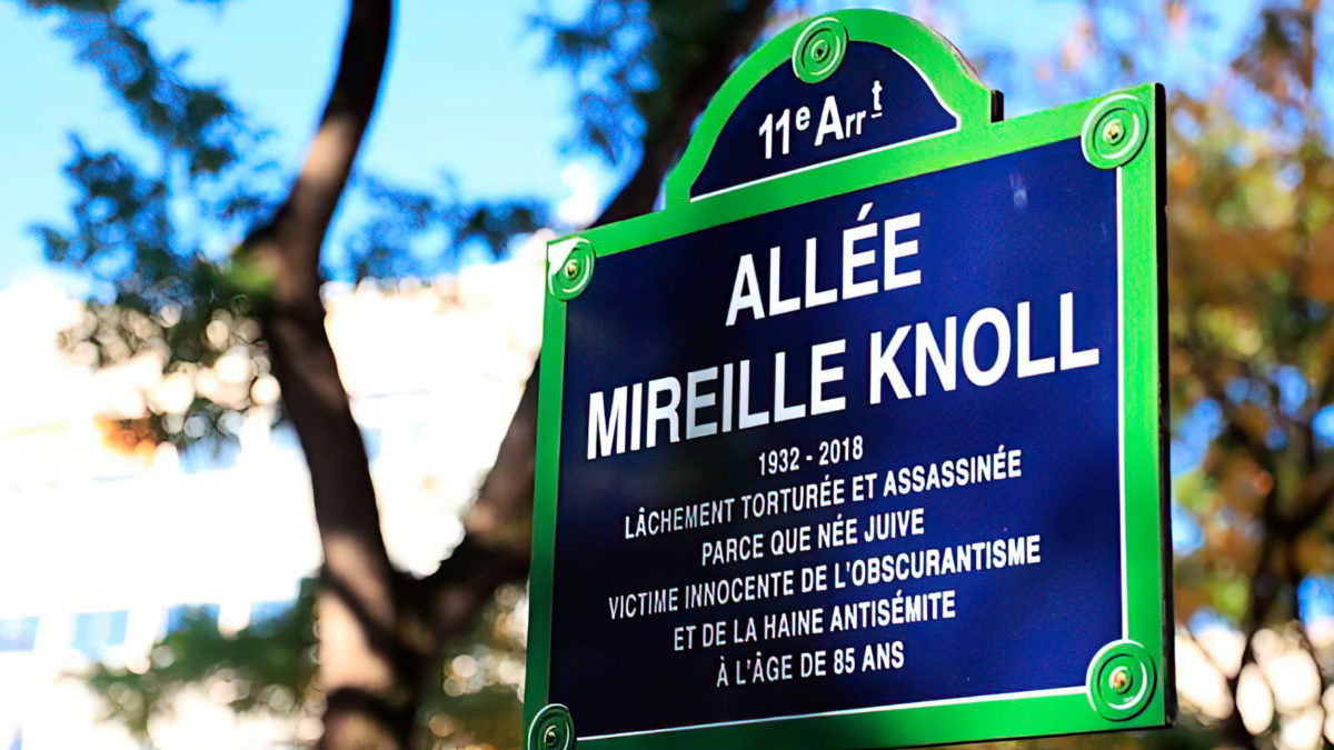 Una calle de París lleva el nombre de la superviviente del Holocausto asesinada en 2018: Mireille Knoll