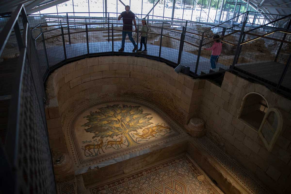 Un antiguo mosaico cerca de Jericó se abre al público tras las renovaciones