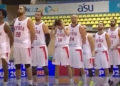 Kazajistán entona el himno de Irán para recibir a la selección siria de baloncesto