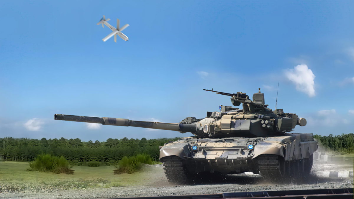 Dron suicida de fabricación israelí «destroza» un tanque ruso T-90