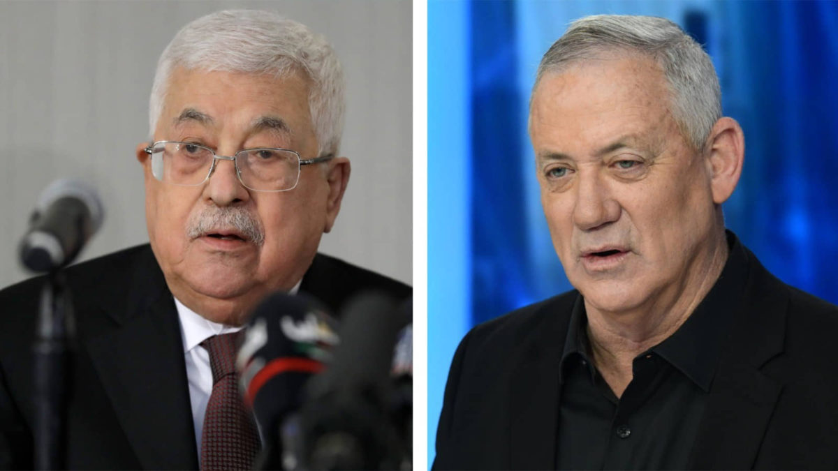 Ministro de Defensa de Israel recibe a Mahmoud Abbas en su casa