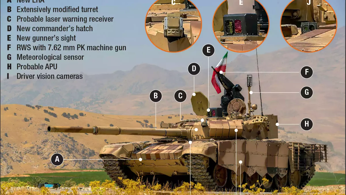 Nuevo tanque iraní visto en un gran ejercicio militar