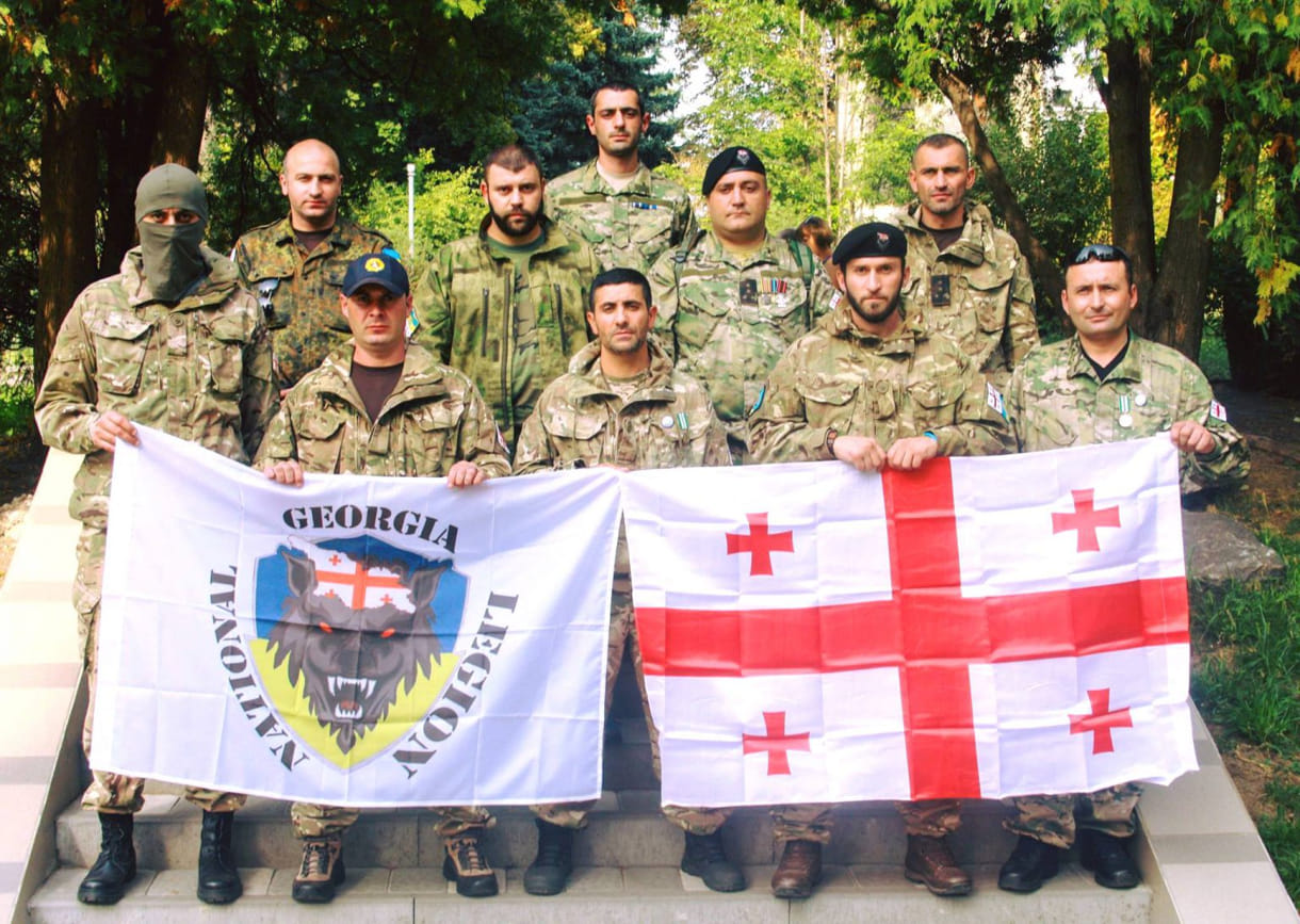 Miembros de la Legión Nacional de Georgia en 2016. Foto vía Mamuka Mamulashvili en Facebook.